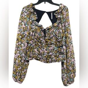 Free People Mabel Blouse Top Size M